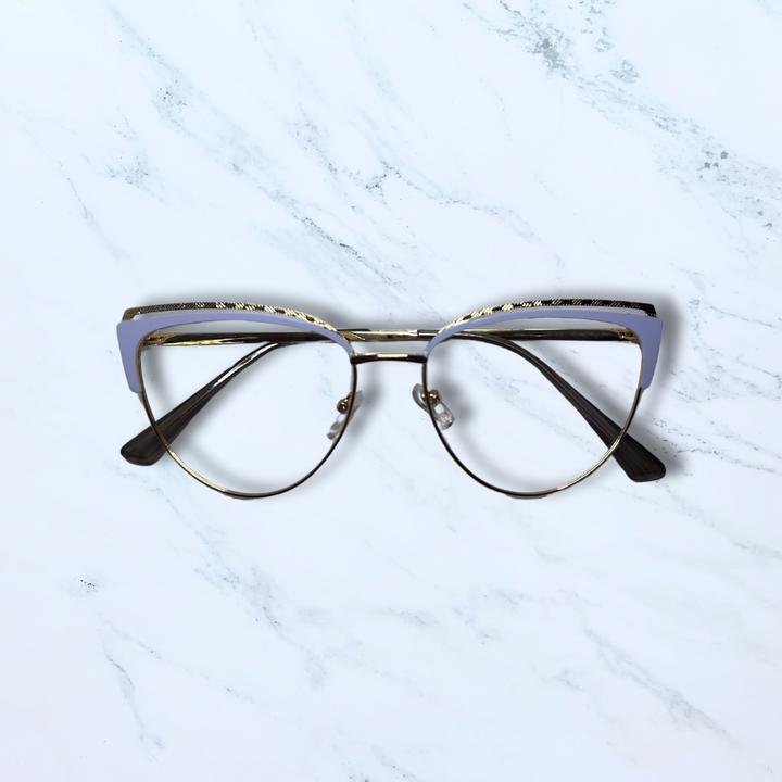 PRE SALE - Light Purple + Gold Cat Eye Blue Light Blocking Glasses